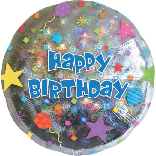 Happy Birthday Confetti Foil Balloon