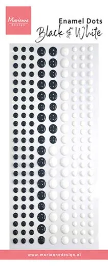 Decoration Enamel Dots - black & white 198 St�ck selbstklebend