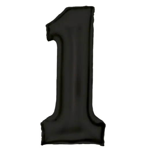 Folien-Ballon 1 Silk Lustre Black 86cm