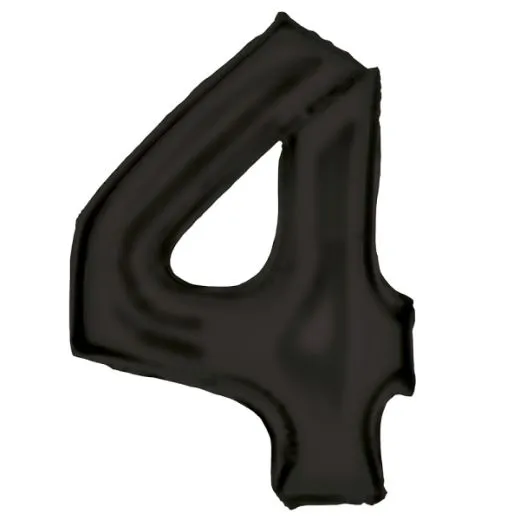 Folien-Ballon 4 Silk Lustre Black 86cm