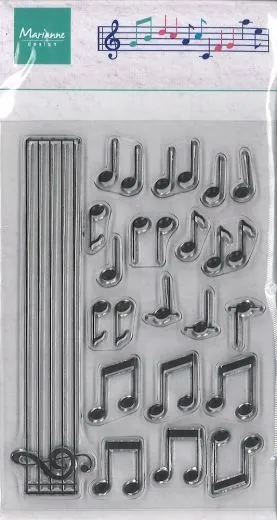 Marianne Design clear stamps - Musical notes