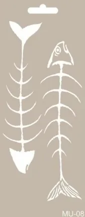 Cadence Schablone Fisch-Skelett 10x25cm