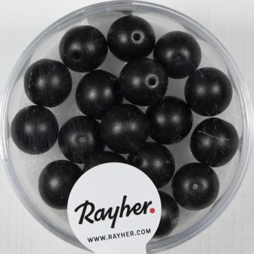 Silk Beads 8mm schwarz