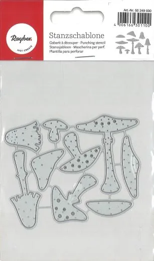 Stanzschablone Pilze