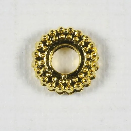Metallperle Rad goldfb. 6x2mm