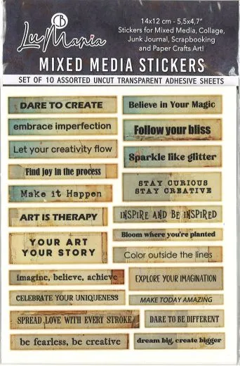 LuMania Mixed Media Stickers - Little words