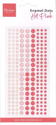 Decoration Enamel Dots - Duotone Hot pink 198 St�ck selbstklebend