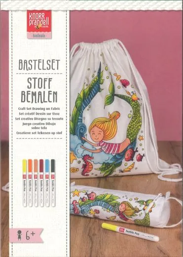 Bastelset Stoff bemalen - Meerjungfrau