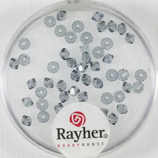 Rayher Swarovski Kristall-Schliffperlen 3mm rauch topas (Restbestand)