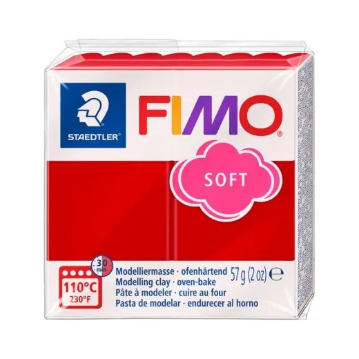 Fimo Soft Modelliermasse 57g weihnachtsrot