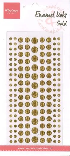 Decoration Enamel Dots - gold glitter 156 St�ck selbstklebend
