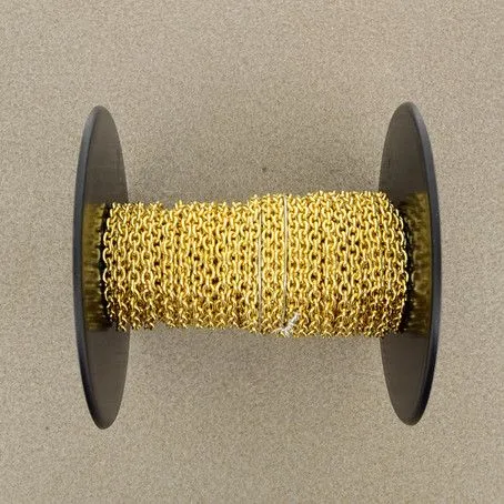 Ankerkette rund goldfb. Meterware
