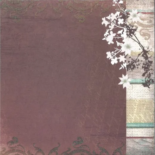 Premium Glitter Scrapbook paper Nostalgie 48