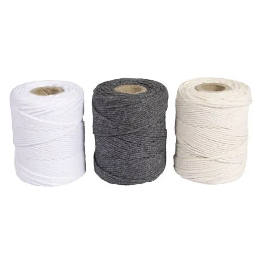 Makramee Garn, sortiert, 1mm � sand