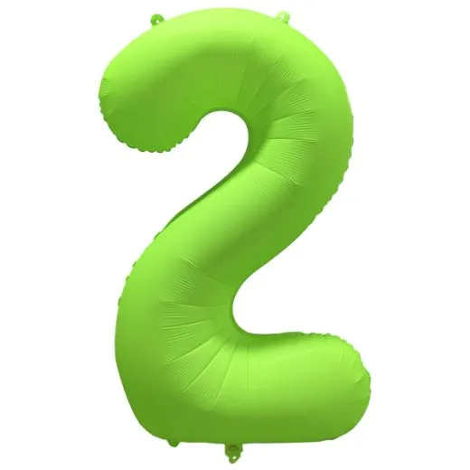 Folien-Ballon 2 neon gr�n 86cm