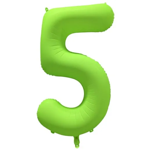 Folien-Ballon 5 neon gr�n 86cm