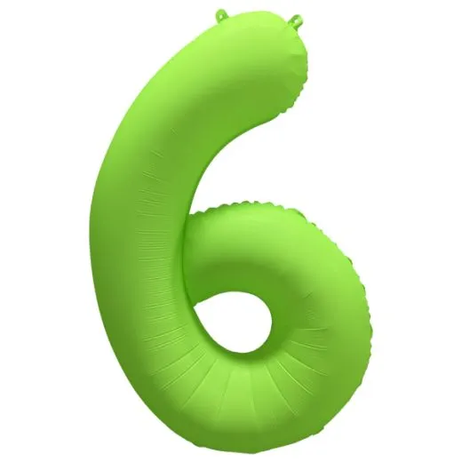 Folien-Ballon 6 neon gr�n 86cm