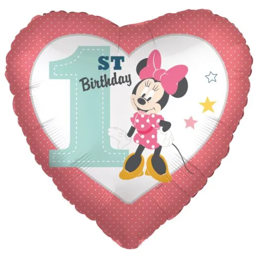 Folienballon Minnie Mouse 1st Birthday