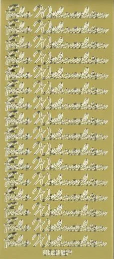 Sticker Frohe Weihnachten gold