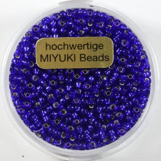 Miyuki Beads 2,2mm 12g silverlined safir