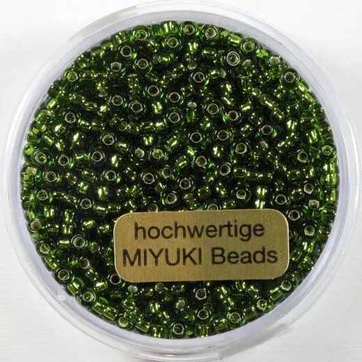 Miyuki Beads 2,2mm 12g silverlined olivine
