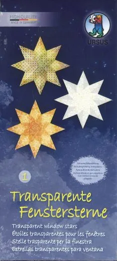 Transparente Fenstersterne 40cm Motiv 1