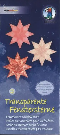 Transparente Fenstersterne 40cm Motiv 2