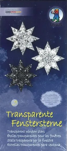 Transparente Fenstersterne 40cm Motiv 5