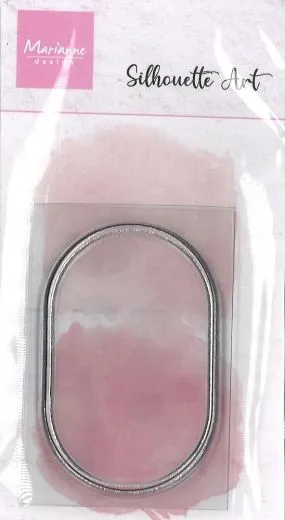 Marianne design Silhouette Art Clear Stamps - Oval Frame