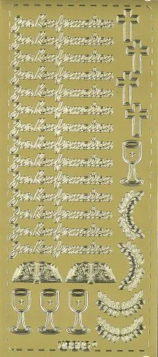 Sticker Zur Konfirmation gold
