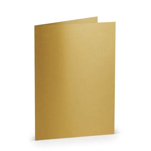 Karte B6 Hochformat gold