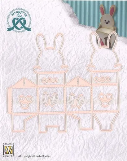 Nellies Choice Wrapping Die - Easter-Box Hasen-Schachtel