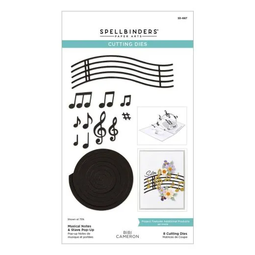 Spellbinders Cutting Dies - Musical Notes & Stave Pop-Up