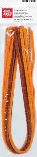 Chenilledraht 50cm 8mm 10 St�ck Mix natur-orange
