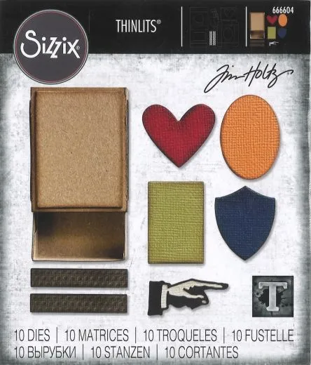 Sizzix Thinlits Die Set 10PK - Vault Matchbox by Tim Holtz