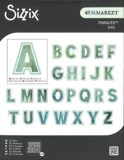 Sizzix Thinlits Die Set 52pcs - This or That Alphabet