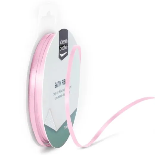 Satinband 3mm 10m-Rolle pastellrosa