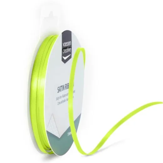 Satinband 3mm 10m-Rolle hellgr�n