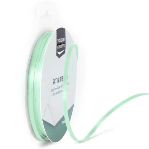 Satinband 3mm 10m-Rolle pastellgr�n