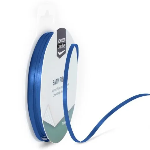 Satinband 3mm 10m-Rolle blau