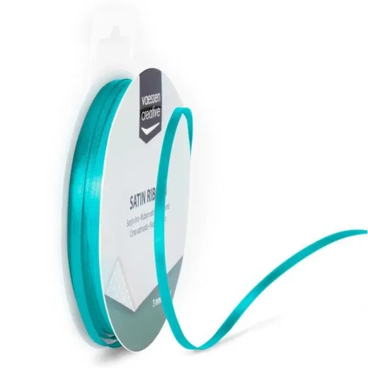 Satinband 3mm 10m-Rolle t�rkis