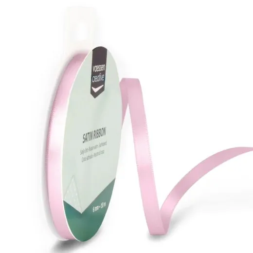 Satinband 6mm 10m-Rolle pastellrosa