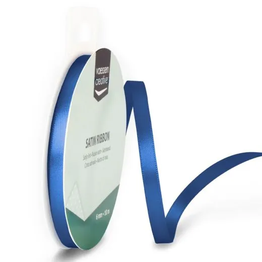 Satinband 6mm 10m-Rolle blau