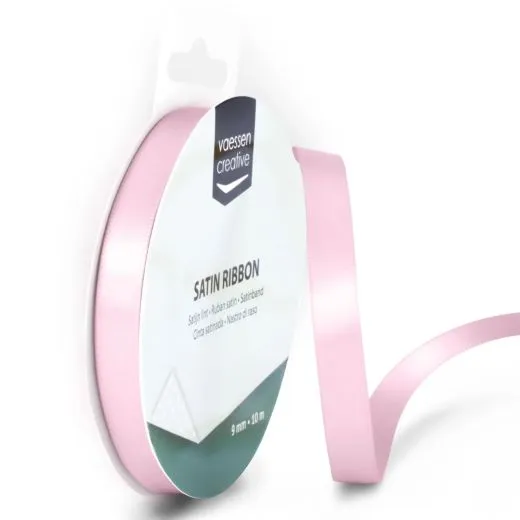 Satinband 9mm 10m-Rolle pastellrosa