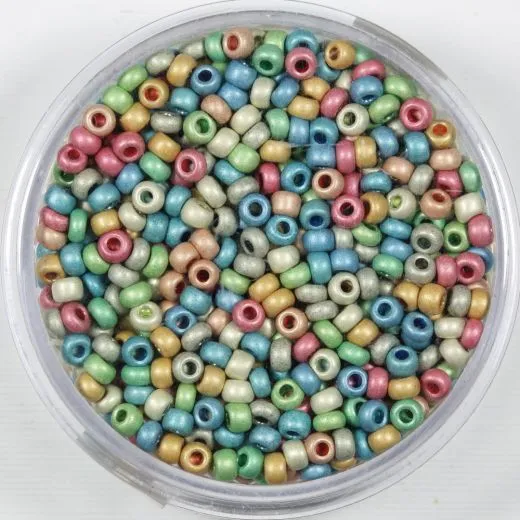 Pracht Rocailles metallic 2,6mm 17g matt mix