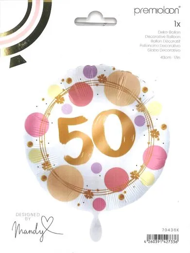 Deko-Ballon Folie Shiny Dots - 50