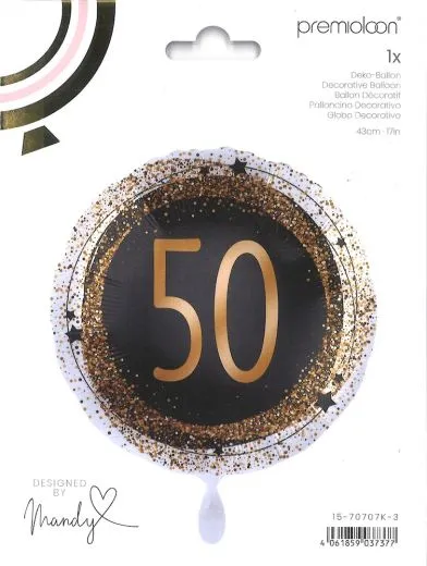 Deko-Ballon Folie Gold Glitter - 50