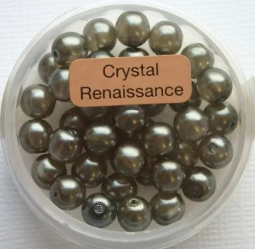 Crystal Renaissance Perlen 6mm grau