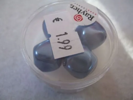 Renaissance-Perle, 17 mm  azurblau