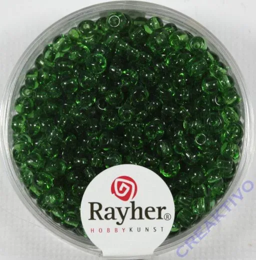 Rocailles 2,6mm � transparent gr�n